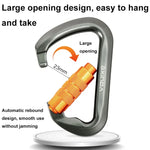XINDA XD-8128 Outdoor-Kletter-Karabiner für Lastenübertragung, Überlebens-Kits, Automatisch-Grau, Automatisch-Schwarz, Verschraubt-Grau, Verschraubt-Schwarz, Verschraubt-Orange, Verschraubt-Blau, Verschraubt-Dunkelgrün