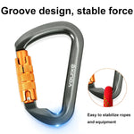 XINDA XD-8128 Outdoor-Kletter-Karabiner für Lastenübertragung, Überlebens-Kits, Automatisch-Grau, Automatisch-Schwarz, Verschraubt-Grau, Verschraubt-Schwarz, Verschraubt-Orange, Verschraubt-Blau, Verschraubt-Dunkelgrün