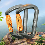 XINDA XD-8128 Outdoor-Kletter-Karabiner für Lastenübertragung, Überlebens-Kits, Automatisch-Grau, Automatisch-Schwarz, Verschraubt-Grau, Verschraubt-Schwarz, Verschraubt-Orange, Verschraubt-Blau, Verschraubt-Dunkelgrün