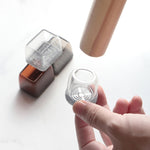 4tlg./Set Verdickte, verschleißfeste Tisch- und Stuhlbeinkappen, Haushaltsübliche, geräuschlose, rutschfeste Hockerfußschoner, Mini Klein Rund Transparent, Mini Klein Rund Hellgrau, Mini Klein Rund Hellbraun, Mini Klein Quadratisch Transparent