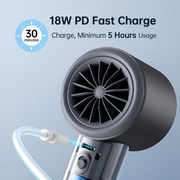 JisuLife FA53 Pro 1 Hochgeschwindigkeits-starker Kühl-Handventilator Klein Mini Tragbarer USB Wiederaufladbarer Desktop-Ventilator