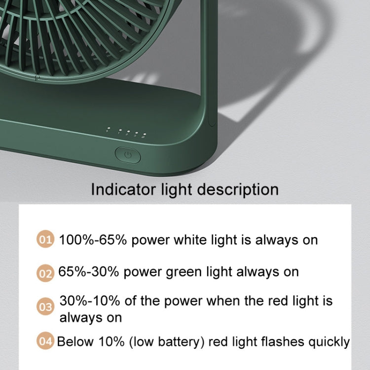 JisuLife FA19 4000mAh Kabelloser Wiederaufladbarer Desktop-Mini-Ventilator Leiser Tragbarer Ventilator