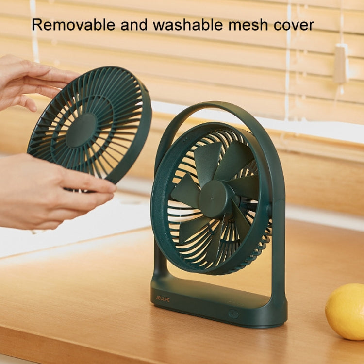 JisuLife FA19 4000mAh Kabelloser Wiederaufladbarer Desktop-Mini-Ventilator Leiser Tragbarer Ventilator