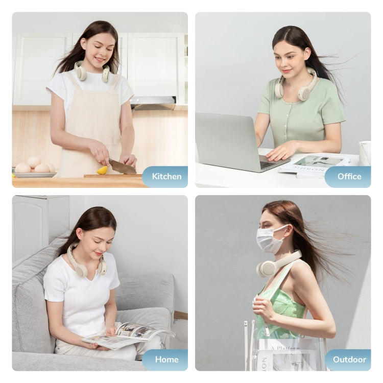 JisuLife FA31 USB Wiederaufladbarer Hängender Hals Mini-Ventilator Lamellenlos Kühlung Outdoor Hochwindkraft Elektrischer Ventilator