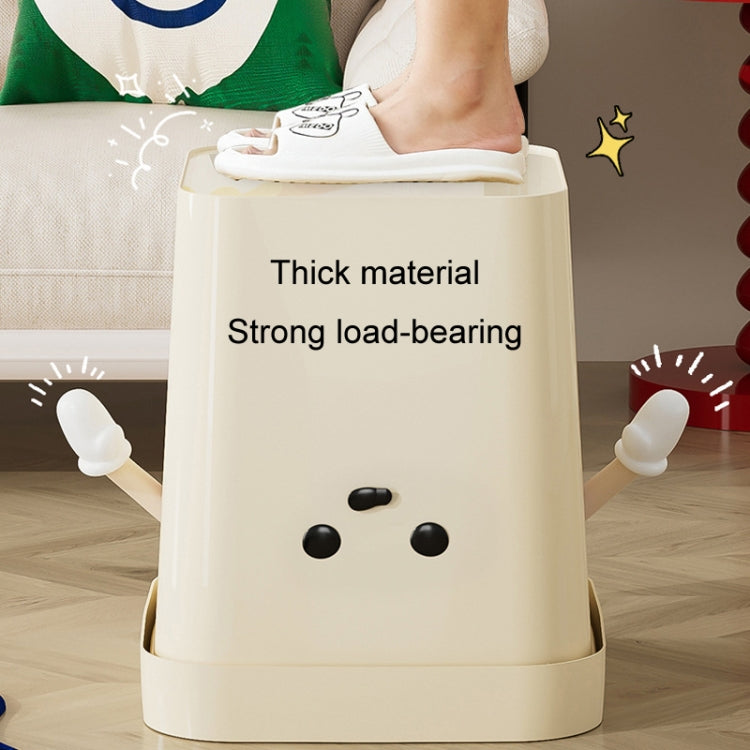Niedlicher quadratischer Mülleimer für den Haushalt, Wohnzimmer, Bad, 7L stehend weiß, 12L stehend weiß, 16L stehend weiß, 7L stehend braun, 12L stehend braun, 16L stehend braun, 7L sitzend weiß, 12L sitzend weiß, 16L sitzend weiß