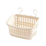 Kunststoff-Hängekorb mit Haken Küchenaufbewahrung Ablaufkorb Regal Badezimmer-Organizer, Klein Grau, Klein Beige, Groß Grau, Groß Beige