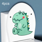4 Stk. Badezimmer WC Deodorant Aufkleber Filz Niedliche Cartoon Aromatherapie Dekorative Wandaufkleber, 22x18cm