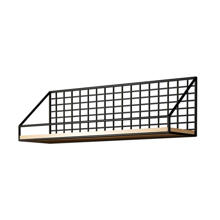 Haushalt Großer wandmontierter Organizer ohne Bohren, Schwarzes Basismodell, Schwarze Holzkugel mit Taschentuchbox