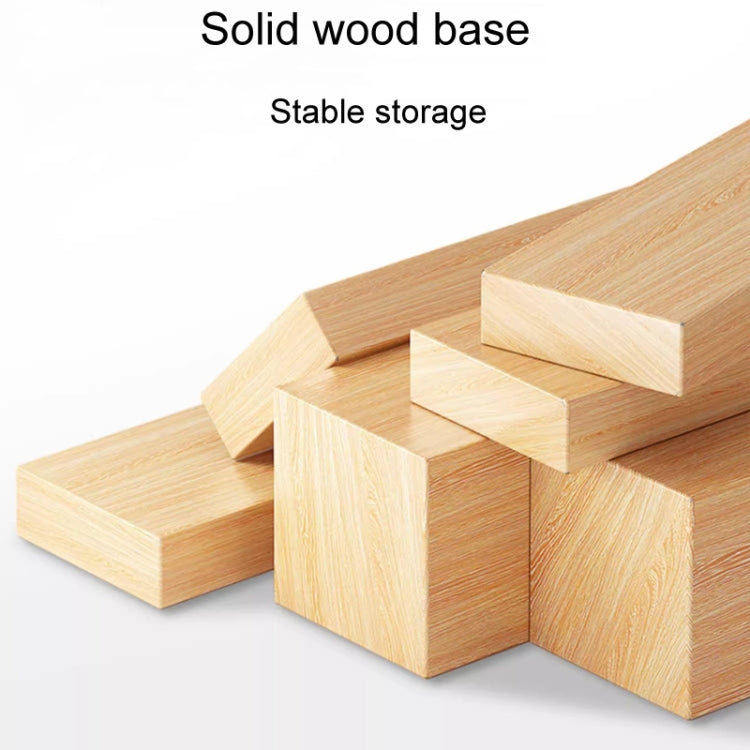 Haushalt Großer wandmontierter Organizer ohne Bohren, Schwarzes Basismodell, Schwarze Holzkugel mit Taschentuchbox
