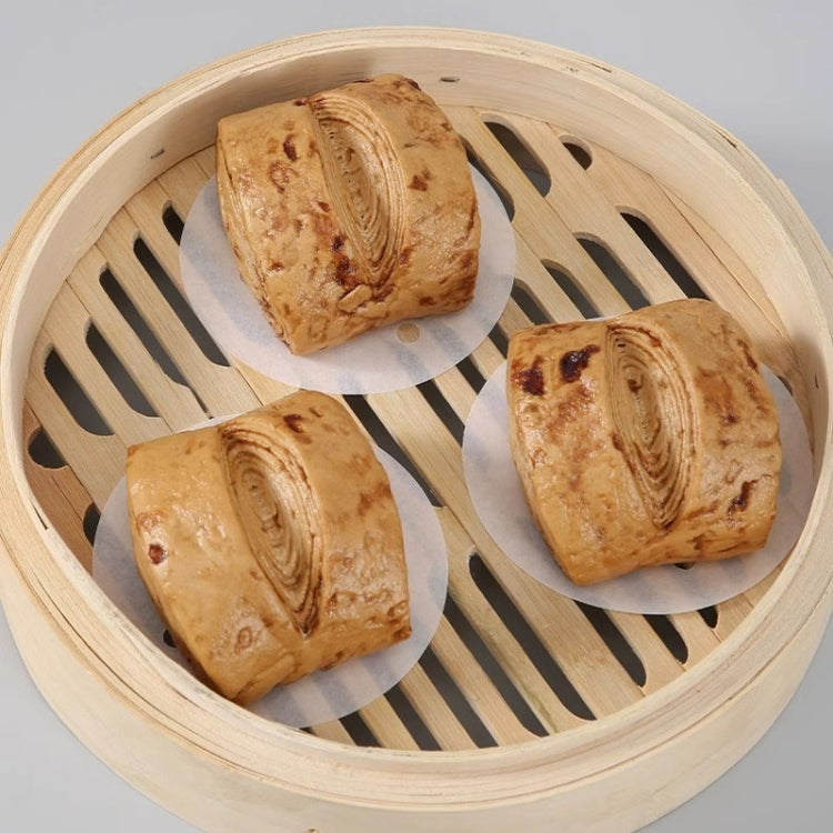 100pcs Food Grade Disposable Round Non-stick Steamer Paper Perforated Buns Steamer Pads, 7.6cm