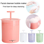 Gesichtsreiniger Schaumbildner Blubberbecher Reise Tragbare Manuelle Schaumbildflasche, Klein Lila, Klein Transparent, Klein Rosa, Groß Lila, Groß Transparent, Groß Rosa