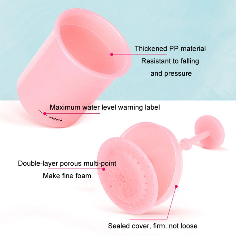 Gesichtsreiniger Schaumbildner Blubberbecher Reise Tragbare Manuelle Schaumbildflasche, Klein Lila, Klein Transparent, Klein Rosa, Groß Lila, Groß Transparent, Groß Rosa