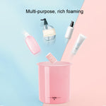 Gesichtsreiniger Schaumbildner Blubberbecher Reise Tragbare Manuelle Schaumbildflasche, Klein Lila, Klein Transparent, Klein Rosa, Groß Lila, Groß Transparent, Groß Rosa