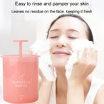Gesichtsreiniger Schaumbildner Blubberbecher Reise Tragbare Manuelle Schaumbildflasche, Klein Lila, Klein Transparent, Klein Rosa, Groß Lila, Groß Transparent, Groß Rosa