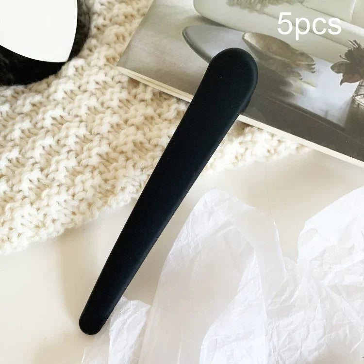 5 Stück 7,8 cm Entenschnabel-Haarspangen für gerade Ponyfrisuren, einfache personalisierte Seitenspangen