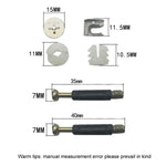 3-in-1 Schraubverbinder Möbelverbinder Exzenter Radmutter Befestigung, 10 Stück 40mm, 10 Stück 35mm