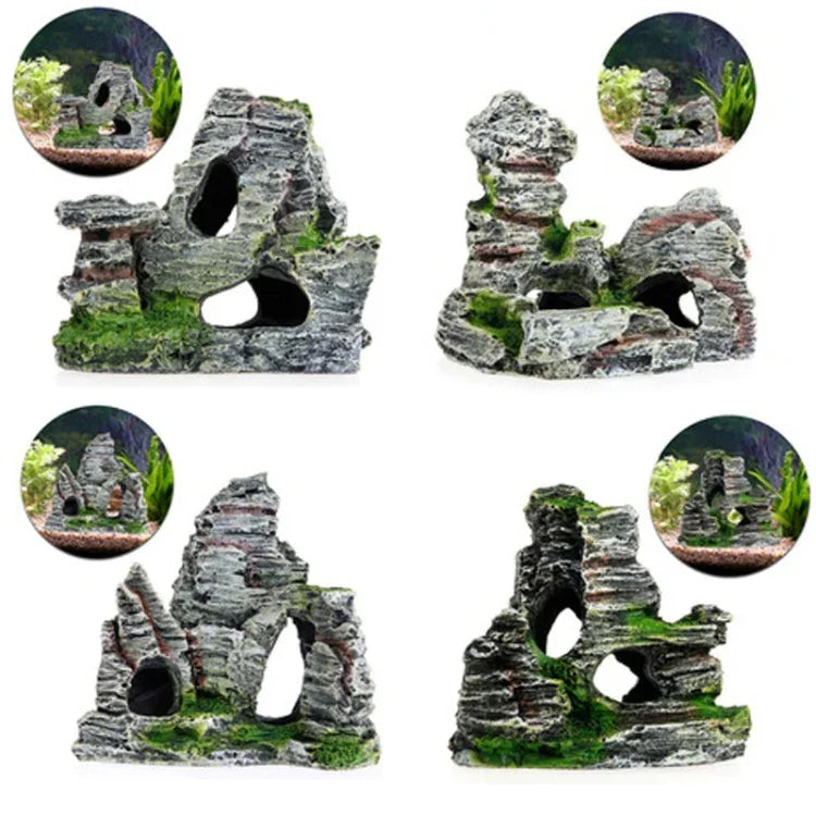 Aquarium Aquascaping Zubehör Harz Fischtank Wigwam Landschaftsdekoration, Modell A, Modell B, Modell C, Modell D