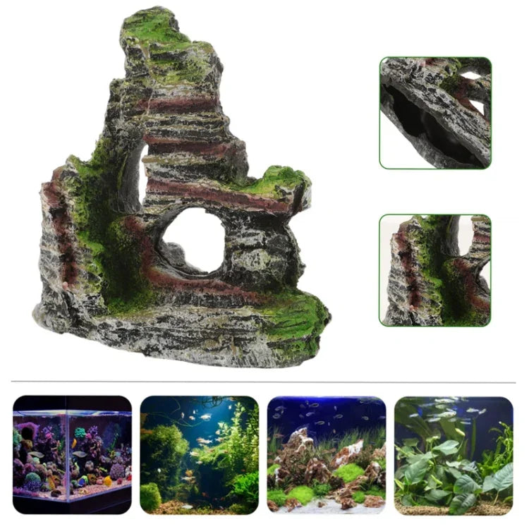 Aquarium Aquascaping Zubehör Harz Fischtank Wigwam Landschaftsdekoration, Modell A, Modell B, Modell C, Modell D