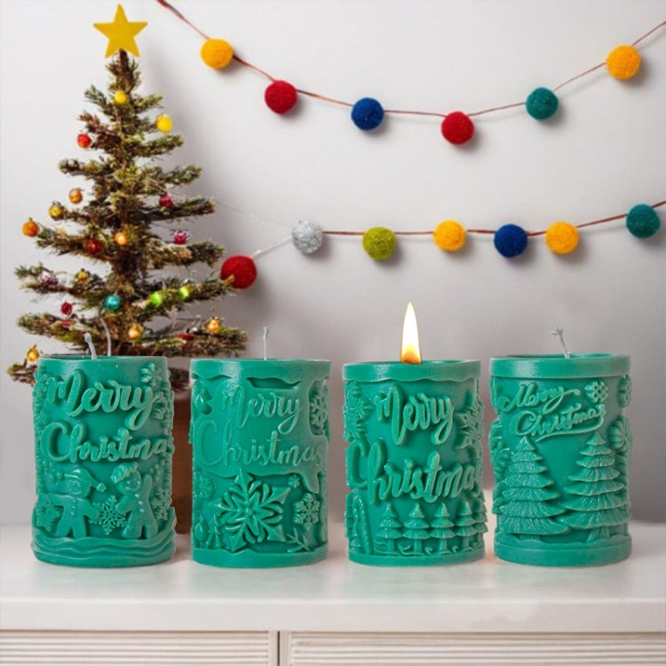 Weihnachts-Aromatherapie-Kerzen-Zylinder-DIY-Silikonform, ZL-845, ZL-846, ZL-849, ZL-850