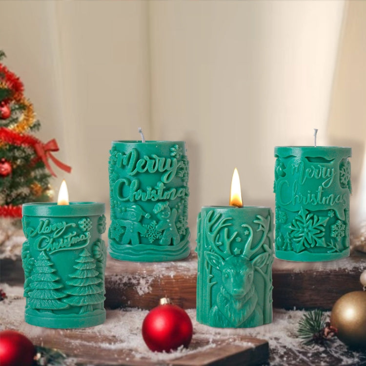 Weihnachts-Aromatherapie-Kerzen-Zylinder-DIY-Silikonform, ZL-845, ZL-846, ZL-849, ZL-850