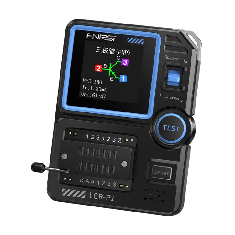 FNIRSI LCR-P1 Transistortester Multifunktionales Elektronisches Bauteilprüfgerät, LCR-P1