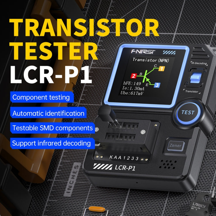 FNIRSI LCR-P1 Transistortester Multifunktionales Elektronisches Bauteilprüfgerät, LCR-P1