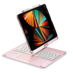 Für iPad Pro 12,9 Zoll 2022/2021/2020/2018 Tablet Bluetooth Touch-Tastatur mit Hintergrundbeleuchtung 360-Grad-Drehung, Für iPad Pro 12,9 Zoll