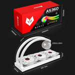 COOLMOON AS360 Magic Diamond Edition Computer-Kühler ARGB Wasserkühlung Licht Integrierter CPU-Radiator, AS360
