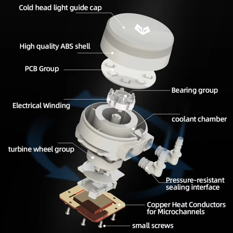 COOLMOON AS360 Magic Diamond Edition Computer-Kühler ARGB Wasserkühlung Licht Integrierter CPU-Radiator, AS360