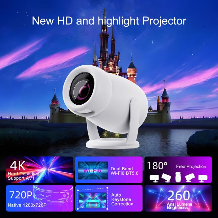 HY400 Android 12.0 System Intelligenter Projektor Tragbarer Familienprojektor, US-Stecker, EU-Stecker, UK-Stecker, AU-Stecker