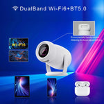 HY400 Android 12.0 System Intelligenter Projektor Tragbarer Familienprojektor, US-Stecker, EU-Stecker, UK-Stecker, AU-Stecker