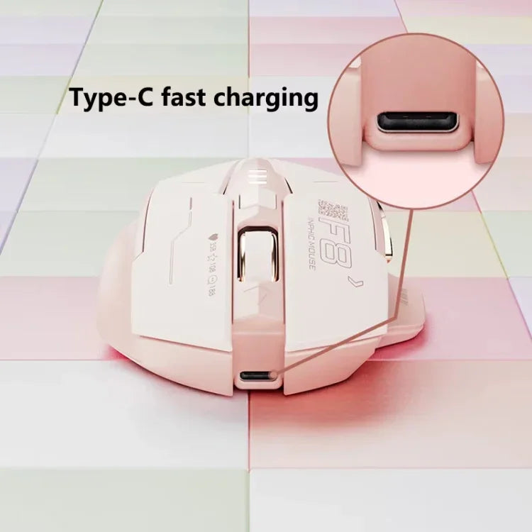 Inphic F8 2.4G Kabellose, geräuschlose Computer-Gaming-Maus, F8