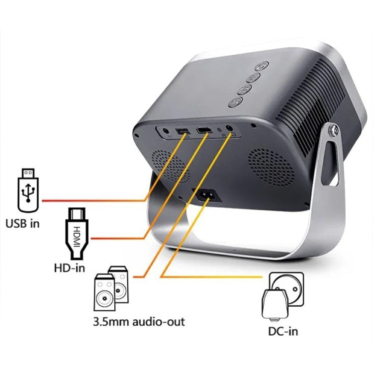 Tragbarer Mini-Projektor Smart Home Theater, Android 4K HD Version, Spiegelungsfunktion für Mobiltelefon