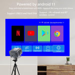 A10 4K Smart Android Tragbarer Projektor, US-Stecker, UK-Stecker, EU-Stecker, AU-Stecker