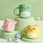 Wassermug Putzbecher Baby Zuhause niedlicher Cartoon tropfsicher umweltfreundlicher Dinosaurierbecher
