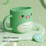 Wassermug Putzbecher Baby Zuhause niedlicher Cartoon tropfsicher umweltfreundlicher Dinosaurierbecher