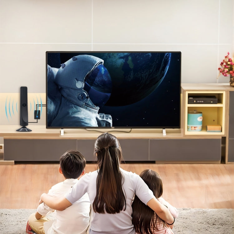 4K 1080P Digitale TV-Antenne für Innenräume für lokale Sender, 80 km Reichweite mit Verstärker, Signal Booster, 80 km 20dBi HDTV-T2