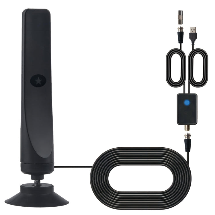 4K 1080P Digitale TV-Antenne für Innenräume für lokale Sender, 80 km Reichweite mit Verstärker, Signal Booster, 80 km 20dBi HDTV-T2