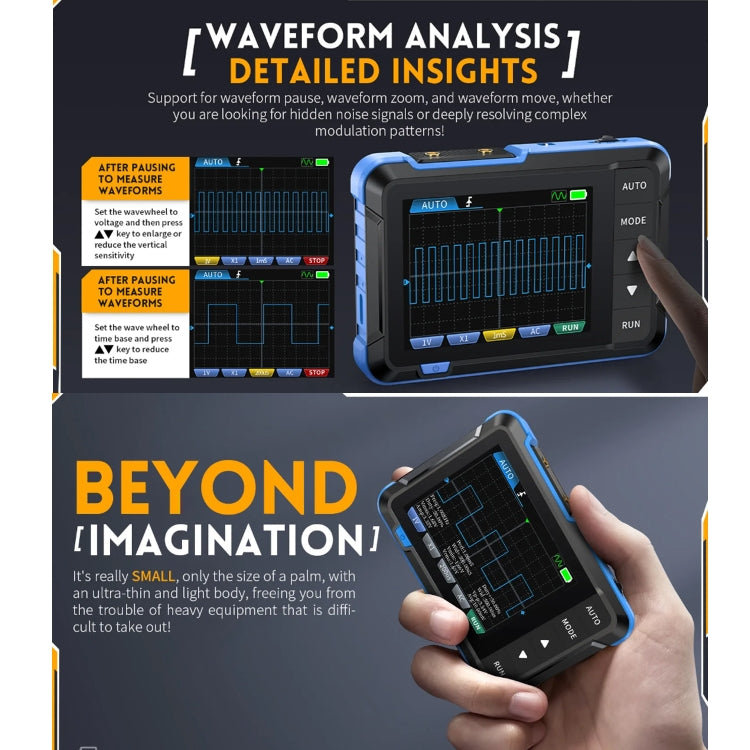 FNIRSI 2-in-1 Mini Tragbares Digitaloszilloskop Signalgenerator, Standard, Upgrade
