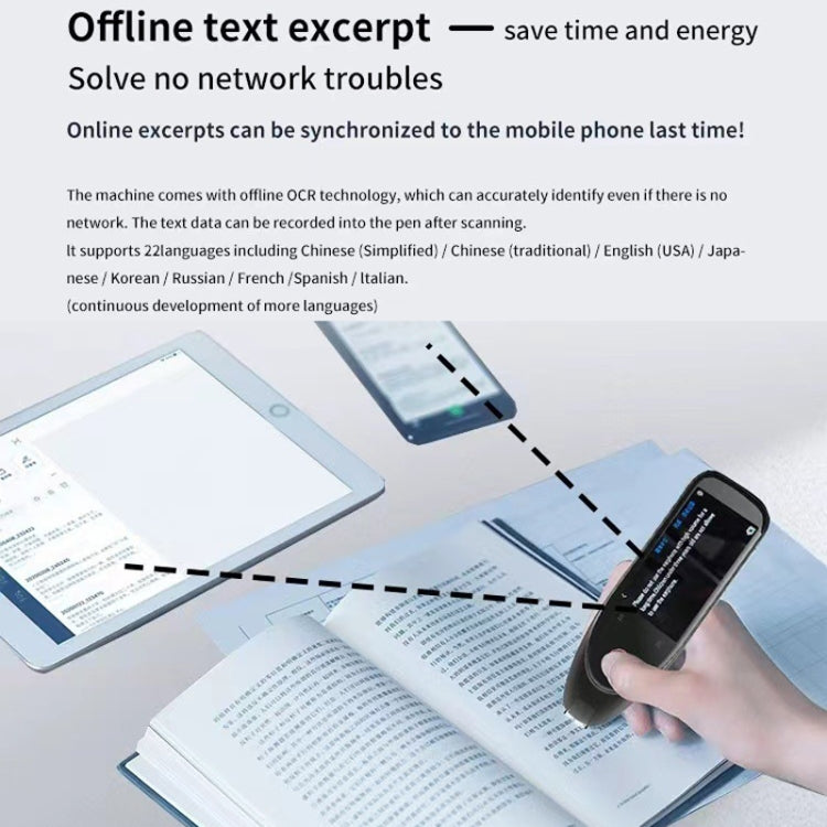 Internationale Version Mehrsprachiger Kamera-Scan Offline-Übersetzungsstift