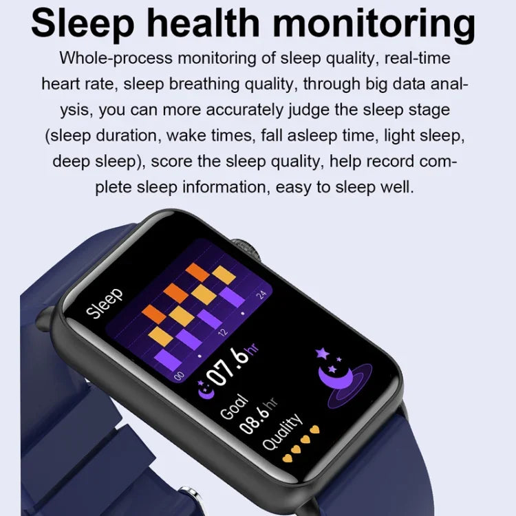 Smartwatch mit Ringfunktion, EKG, Temperaturanzeige, Herzfrequenzmessung, Blutdruckmessung, Bluetooth-Sprachausgabe, erhältlich in Schwarz (Silikon), Rot (Silikon), Blau (Silikon), Schwarz (Leder) und Braun (Leder).