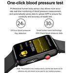 Smartwatch mit Ringfunktion, EKG, Temperaturanzeige, Herzfrequenzmessung, Blutdruckmessung, Bluetooth-Sprachausgabe, erhältlich in Schwarz (Silikon), Rot (Silikon), Blau (Silikon), Schwarz (Leder) und Braun (Leder).