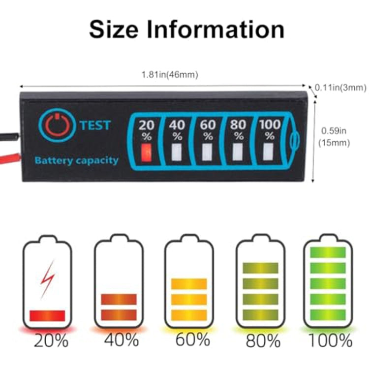 Blei-Säure Lithiumbatterie Universelle LED Spannungs- und Stromanzeige, Universelle LED