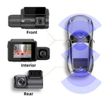 M700A 3-Kanal-Auto-Rekorder 4K UHD Front + 1080P Innen + 2K Hinten + GPS + WIFI Dash Cam, M700A