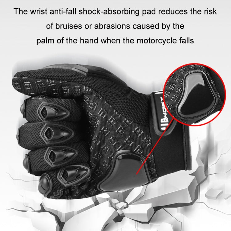 GHOST RACING Motorradfahren Sturzfeste Atmungsaktive Gummischale Touchscreen Handschuhe, M, L, XL, XXL