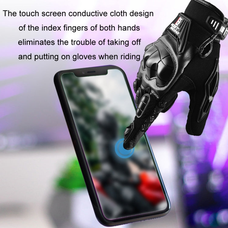 GHOST RACING Motorradfahren Sturzfeste Atmungsaktive Gummischale Touchscreen Handschuhe, M, L, XL, XXL