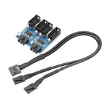Mainboard 9-Pin USB2.0 1-zu-4 Verlängerungskabel mit Chip, unterstützt mehrere Schnittstellen zur gemeinsamen Nutzung, 1-zu-4