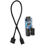 Mainboard 9-Pin USB2.0 1-zu-2 Verlängerungskabel mit Chip, unterstützt mehrere Schnittstellen zur gemeinsamen Nutzung, 1-zu-2