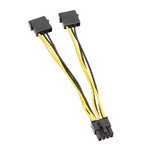 IDE Stromversorgung Dual großer 4-Pin zu EPS 8-Pin CPU-Stromversorgungskabel, 15cm, 20cm