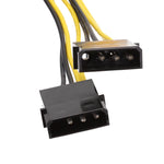 IDE Stromversorgung Dual großer 4-Pin zu EPS 8-Pin CPU-Stromversorgungskabel, 15cm, 20cm